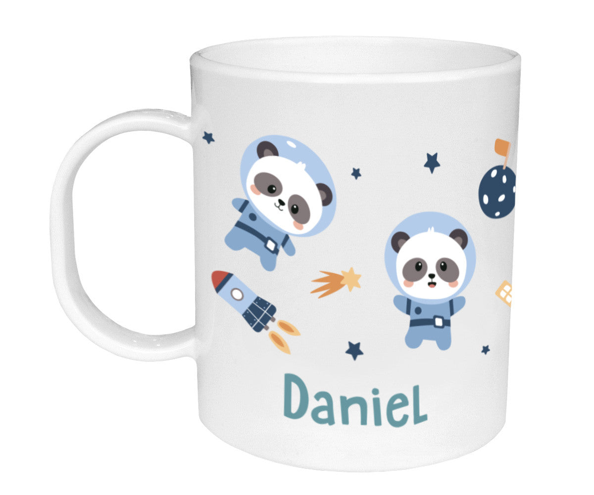 Tutete Chávena de Plástico Personalizada Pandas in Space