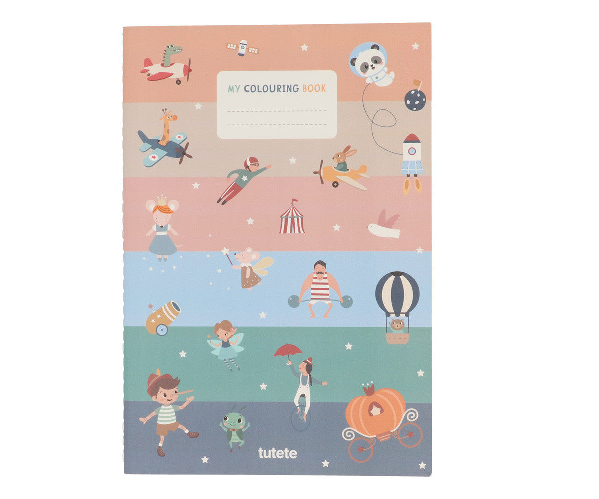 Tutete Livro de Colorir + Tubo de 12 Lápis Planes