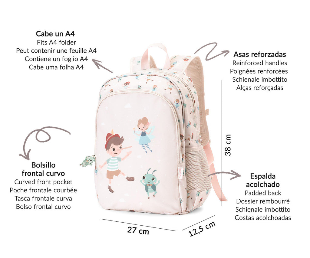 Tutete - Mochila Média + Porta-chaves Personalizável The Wooden Boy