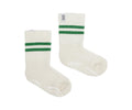 Pack de 3 pares de meias antiderrapantes GoBabyGo Sport em algodão orgânico, cor verde, com pontos na sola