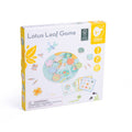 Caixa do Classic World Jogo Flor de Lótus, um jogo educativo de madeira para crianças a partir dos 3 anos, mostrando os componentes e o selo FSC.