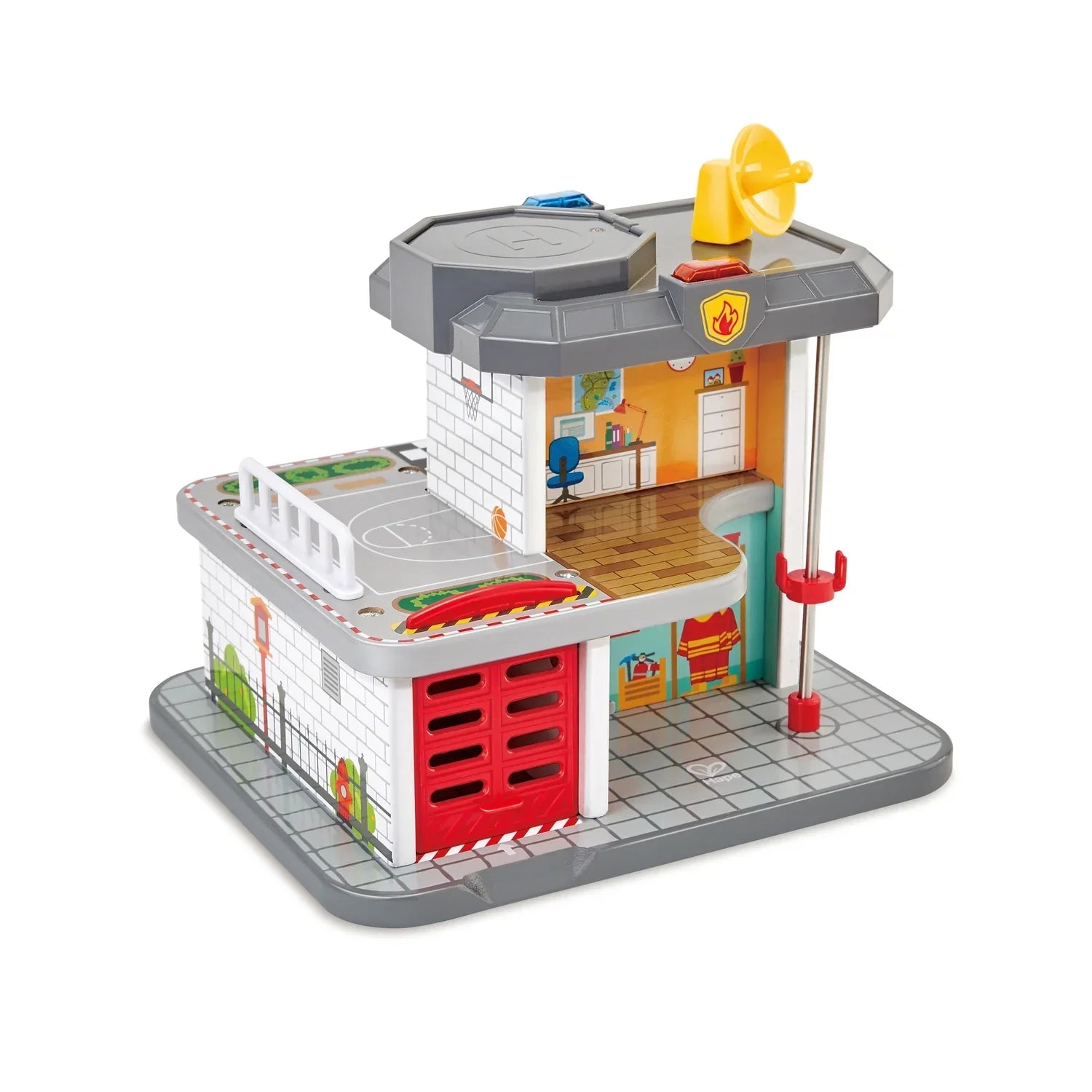 Hape Mega Kit Construção Estação dos Bombeiros e Polícia