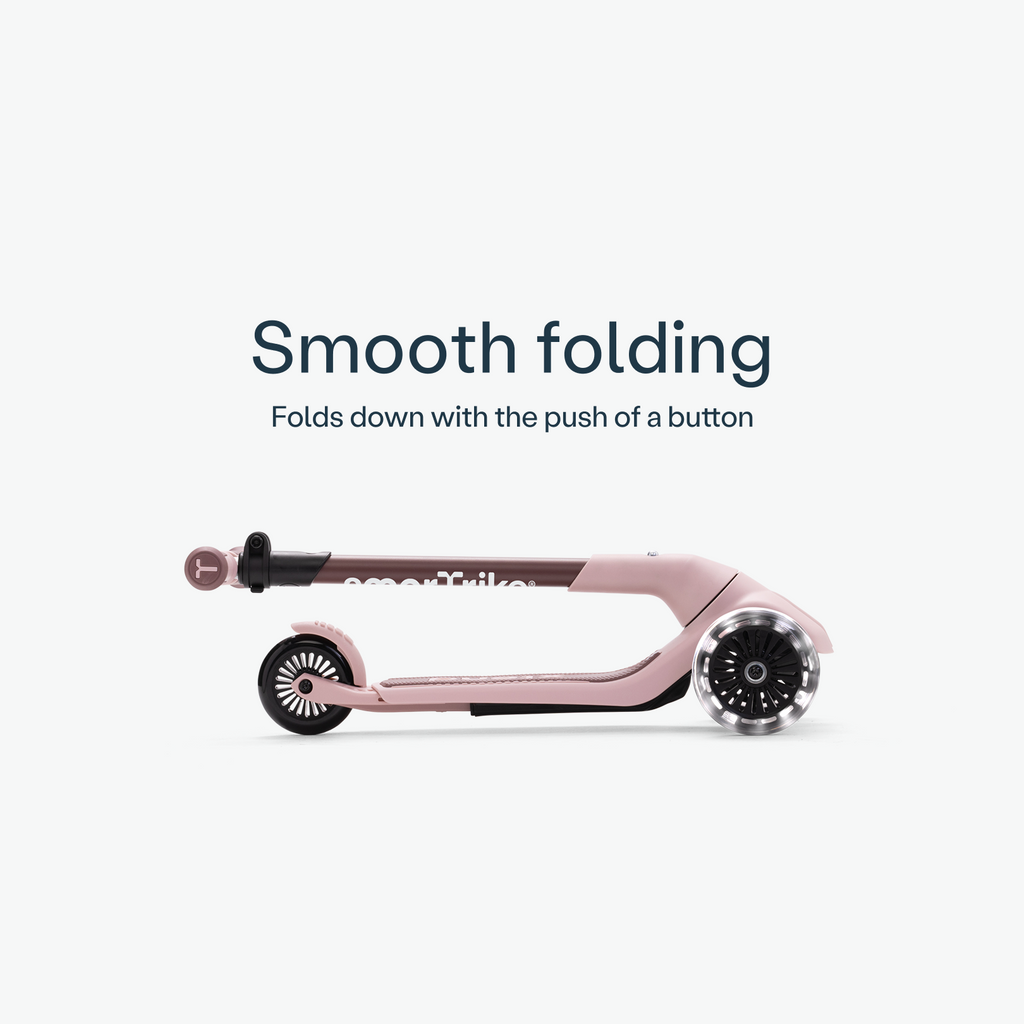 Smartrike XTEND Mini-Ride Rosa dobrada de forma compacta