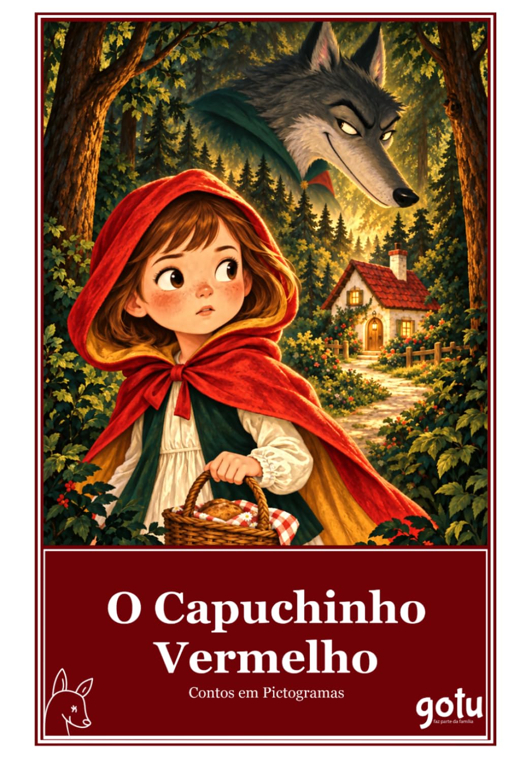 Livro Gotu O Capuchinho Vermelho e Os Três Porquinhos, contos em pictogramas