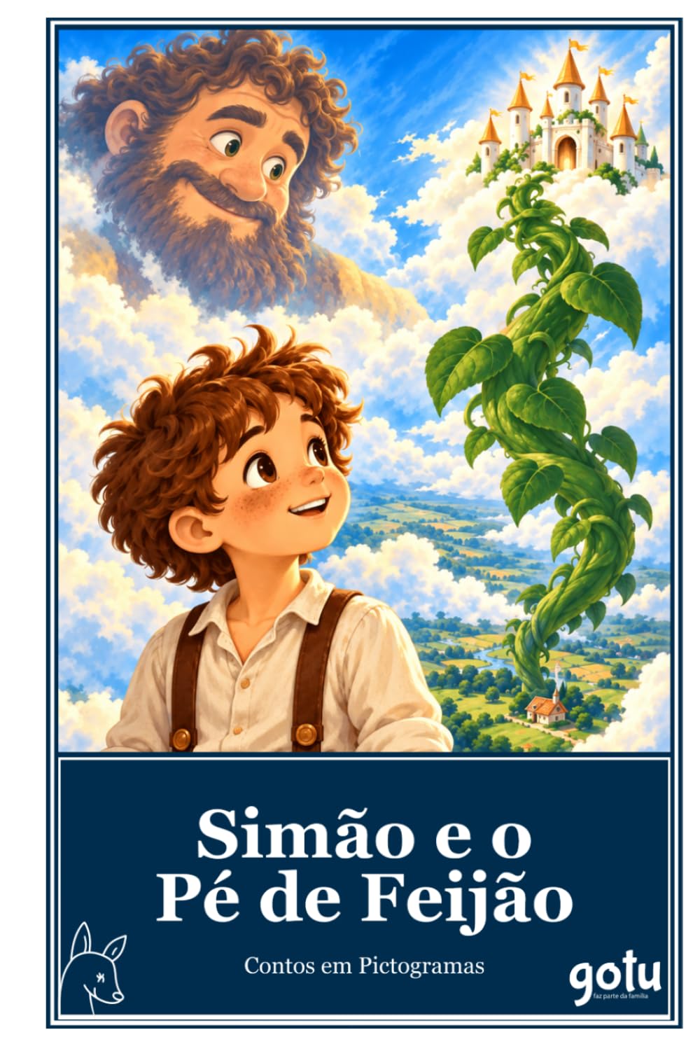 Livro Gotu Simão e o Pé de Feijão e João e Maria, contos em pictogramas