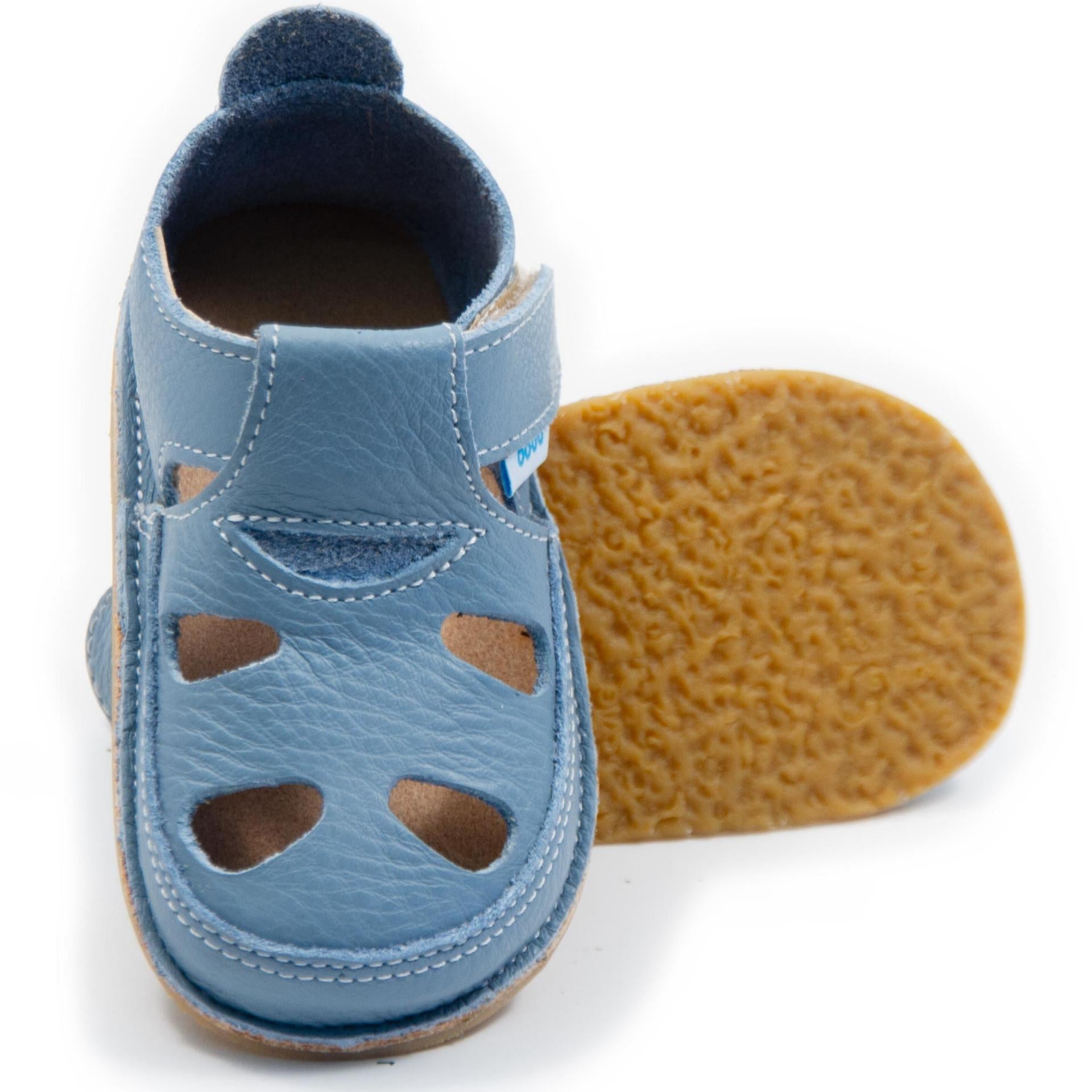 Dodo sandalia barefoot calçado respeitador baby blue azul claro tamanho 24