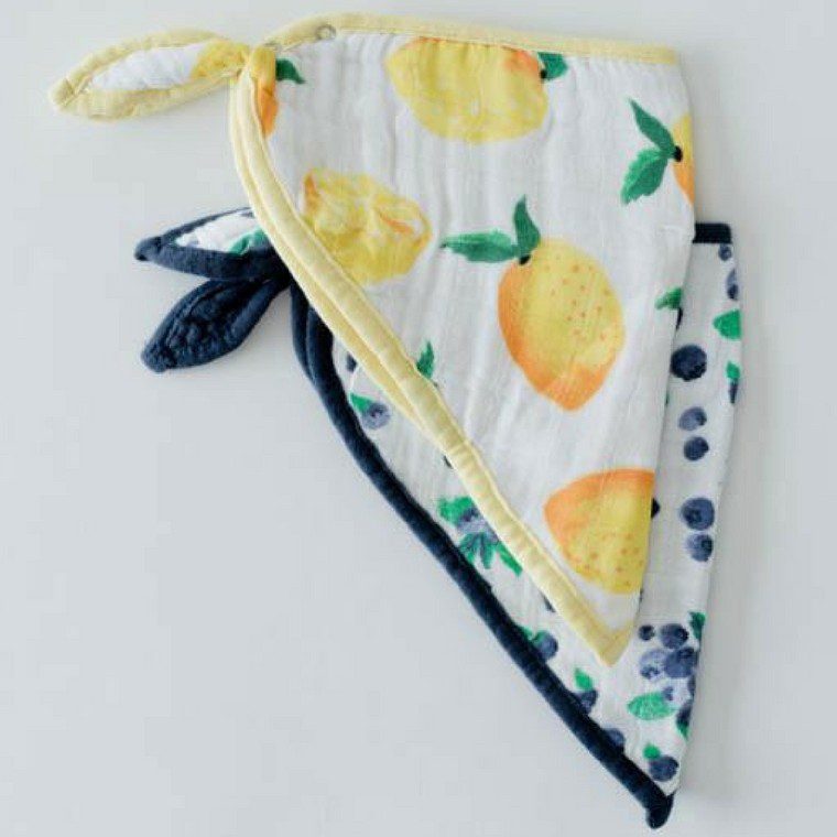 Little Unicorn Conjunto de 2 baberos 100% algodón Summer Poppy