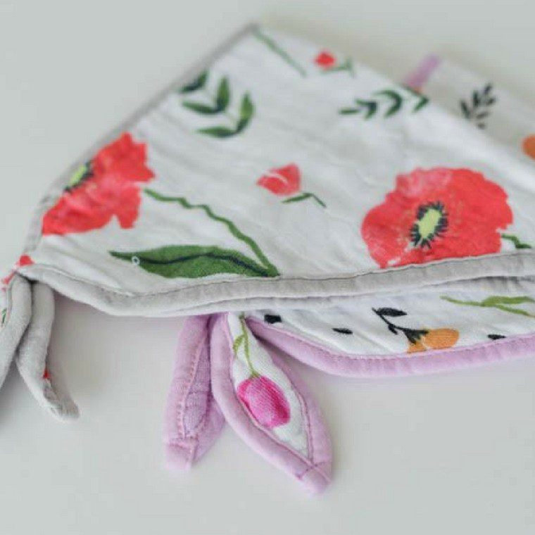 Little Unicorn Conjunto 2 babetes 100%algodão Summer Poppy