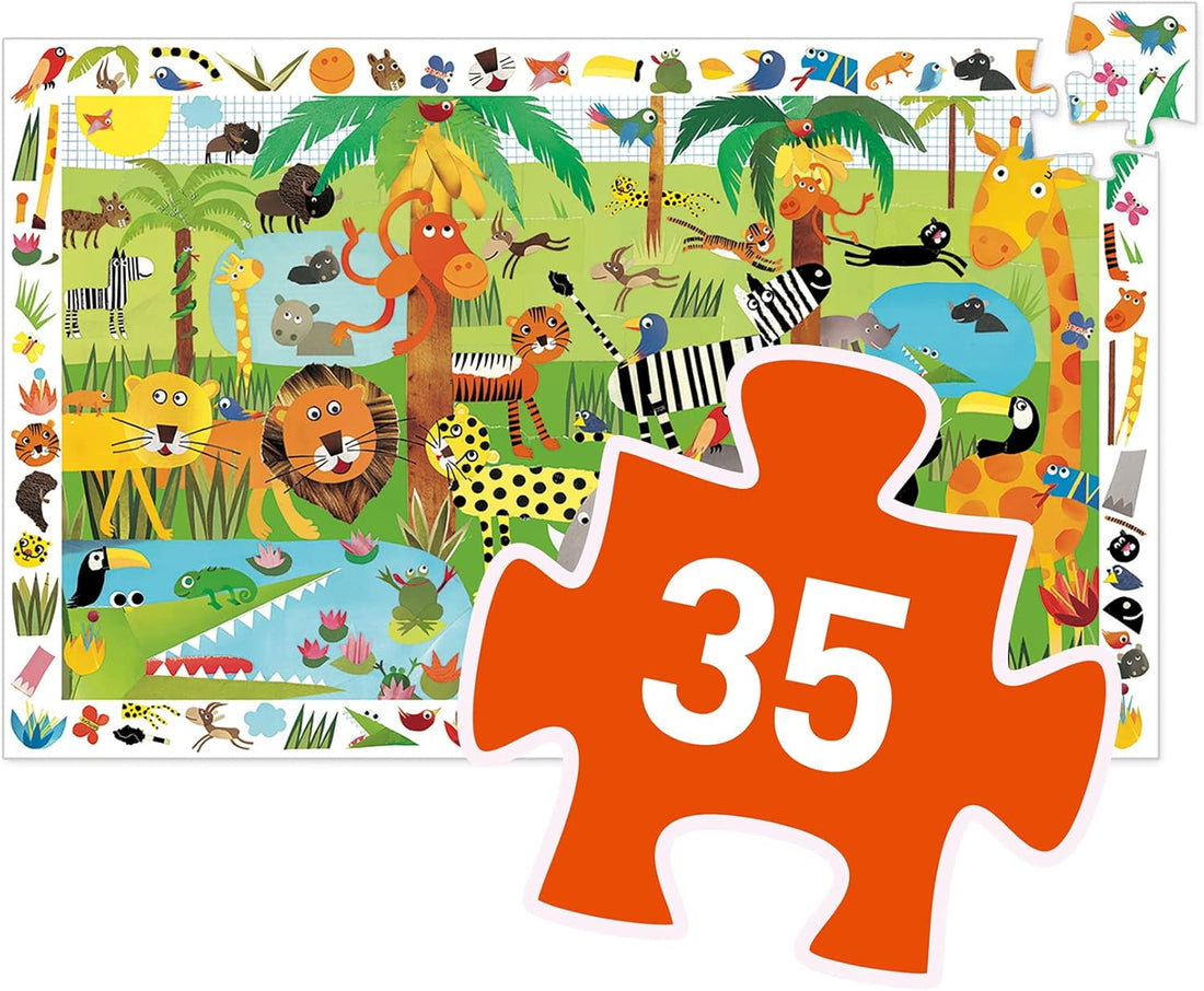 Djeco Puzzle Observação A Selva 35 Peças