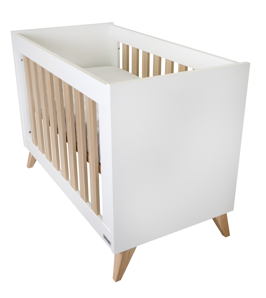Lazio Berço de bebé 120x60 branco e natural da IKID, fotografia 1