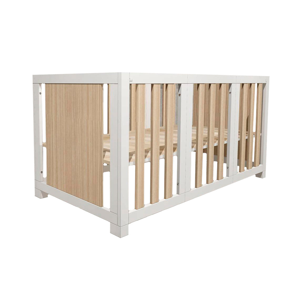 Palermo Mini-berço evolutivo 90x50 Branco e natural da IKID, fotografia 1