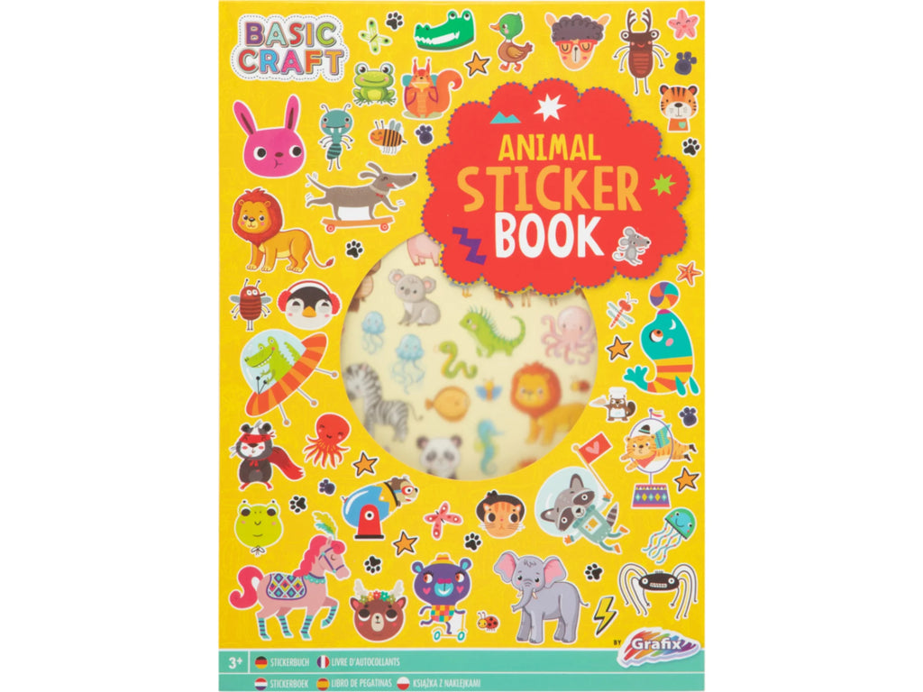 Grafix Livro de colorir A4 + stickers Animais