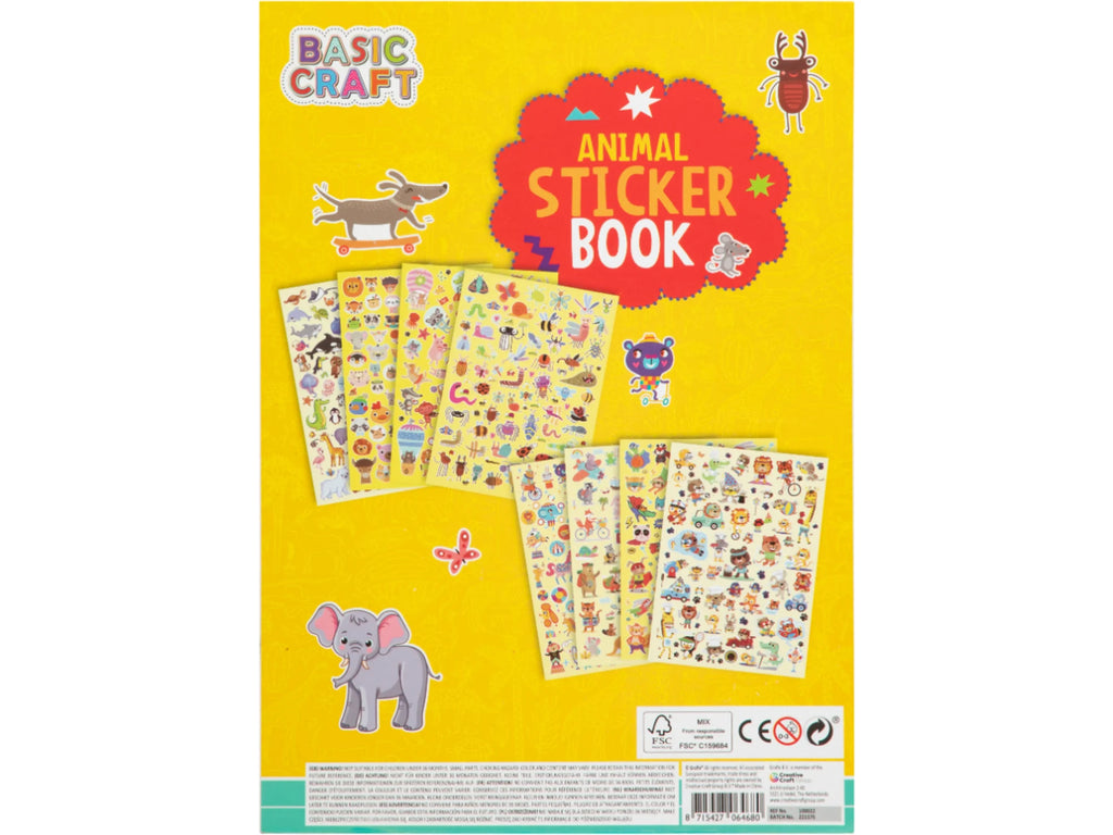 Grafix Livro de colorir A4 + stickers Animais