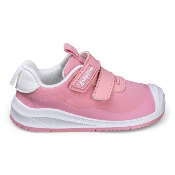 BabyFree Barefoot Sapatilha Velcros Mesh Rosa