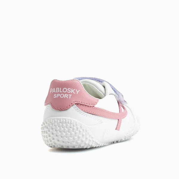 Pablosky Barefoot Sapatilha Zarpa Branco e Rosa