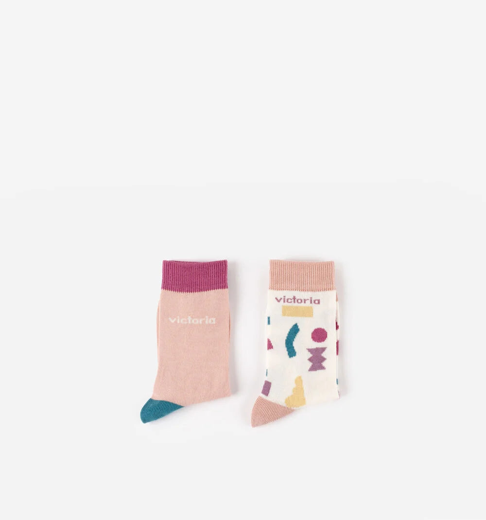 Victoria Pack de 2 Meias Rosa 20/24