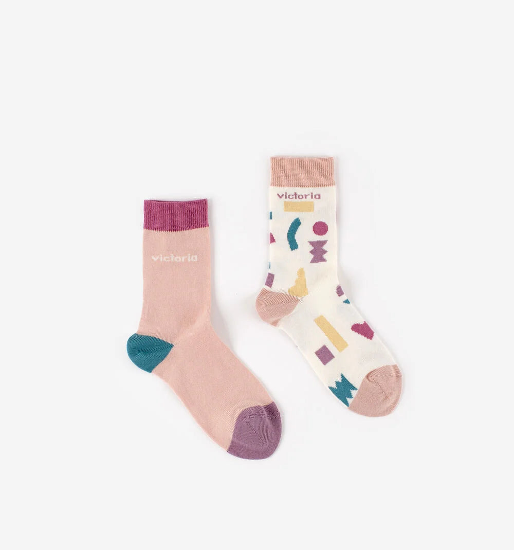 Victoria Pack de 2 Meias Rosa 20/24