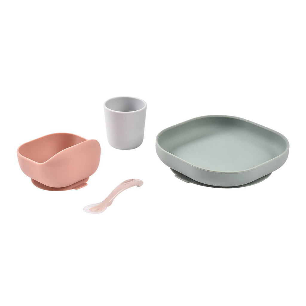 Beaba Conjunto de Refeição em Silicone 4 peças Eucalyptus