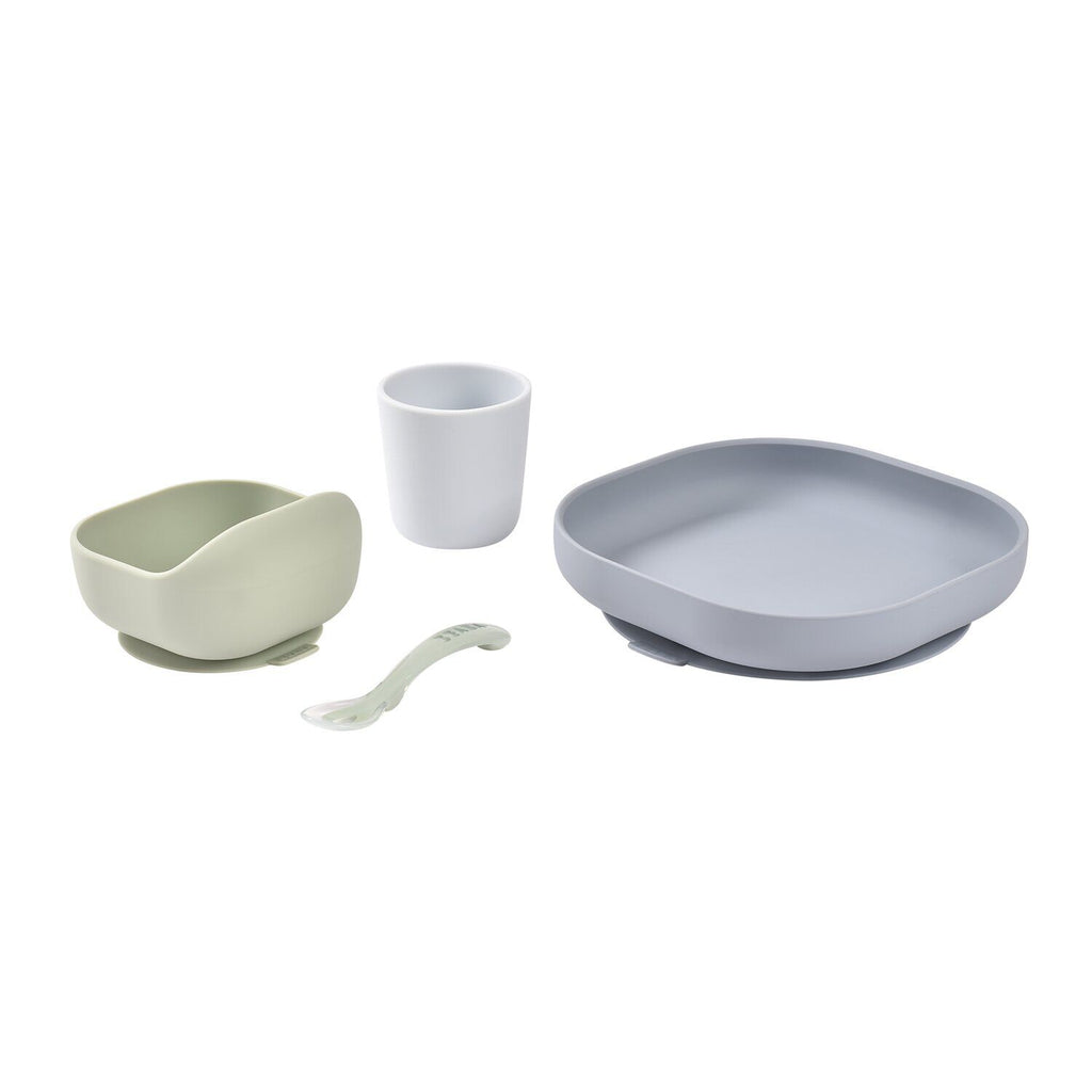 Beaba Conjunto de Refeição em Silicone 4 peças Seixo