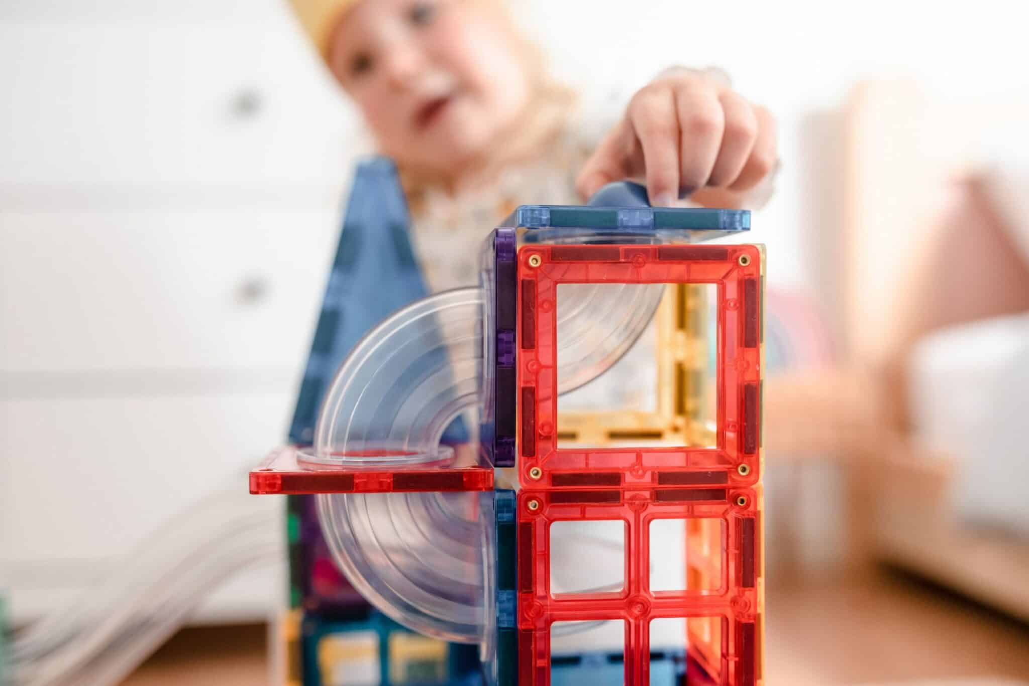 Connetix Magnetic Block Game Ball Run Rainbow 92pc