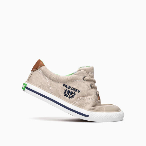 Pablosky Barefoot Canvas Sneaker Beige