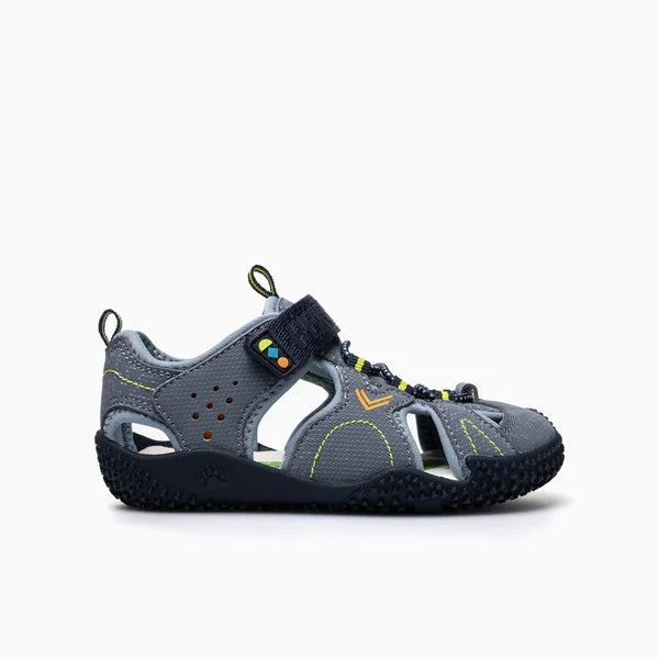 Pablosky Barefoot Sandália Steel Blue/ Orange - 985810