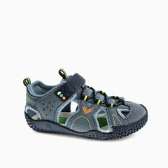 Pablosky Barefoot Sandal Grey-Navy