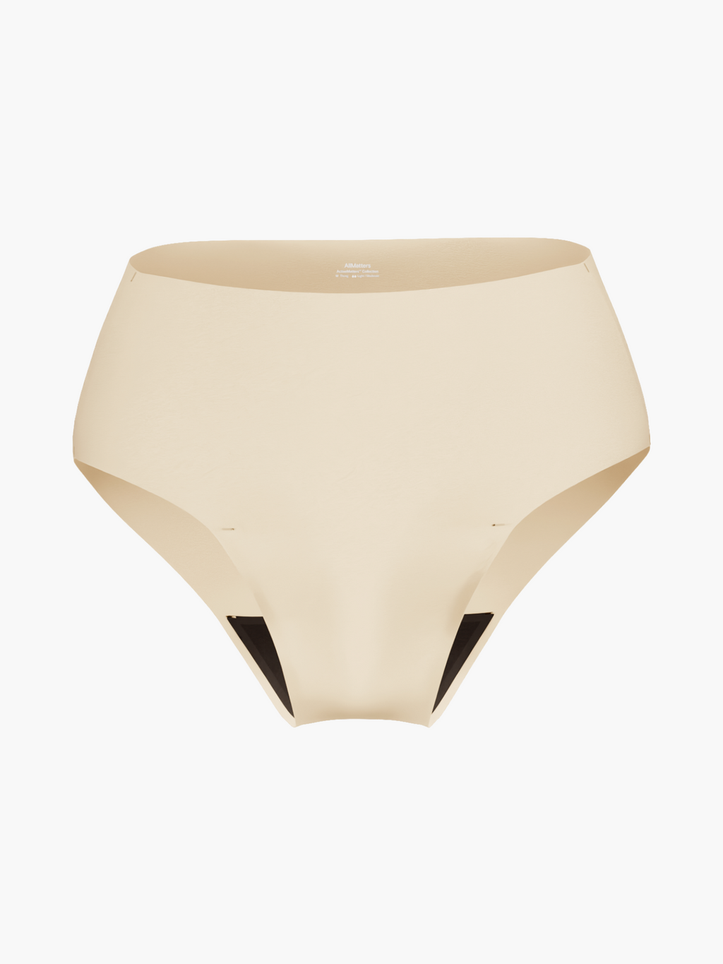 AllMatters ActiveMatters cueca menstrual de cintura alta bege