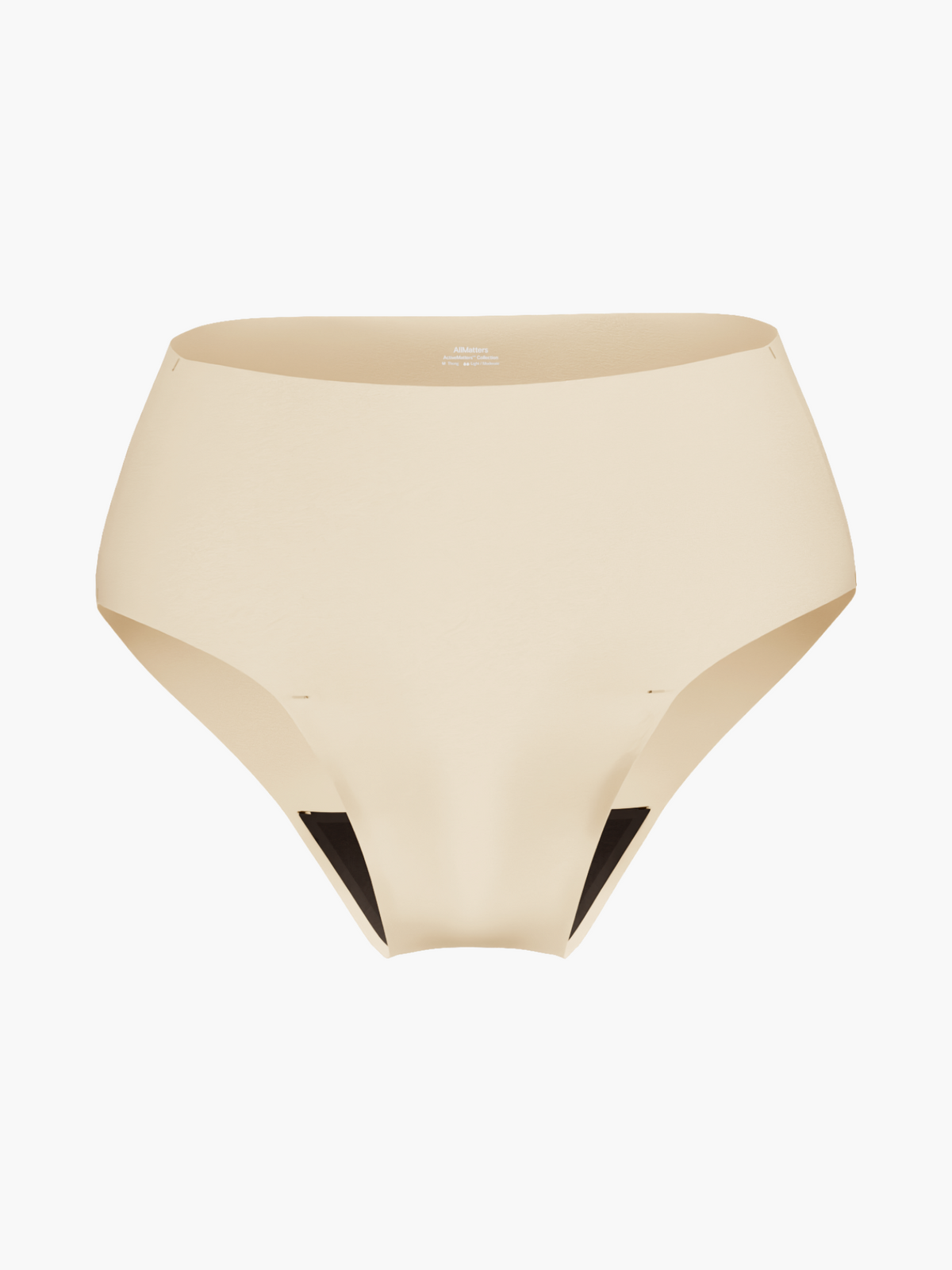 AllMatters ActiveMatters cueca menstrual de cintura alta bege