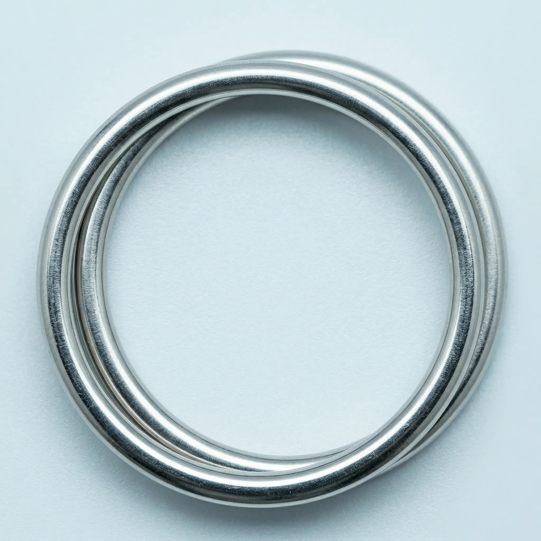 Pair of Matte Silver Babywearing Rings