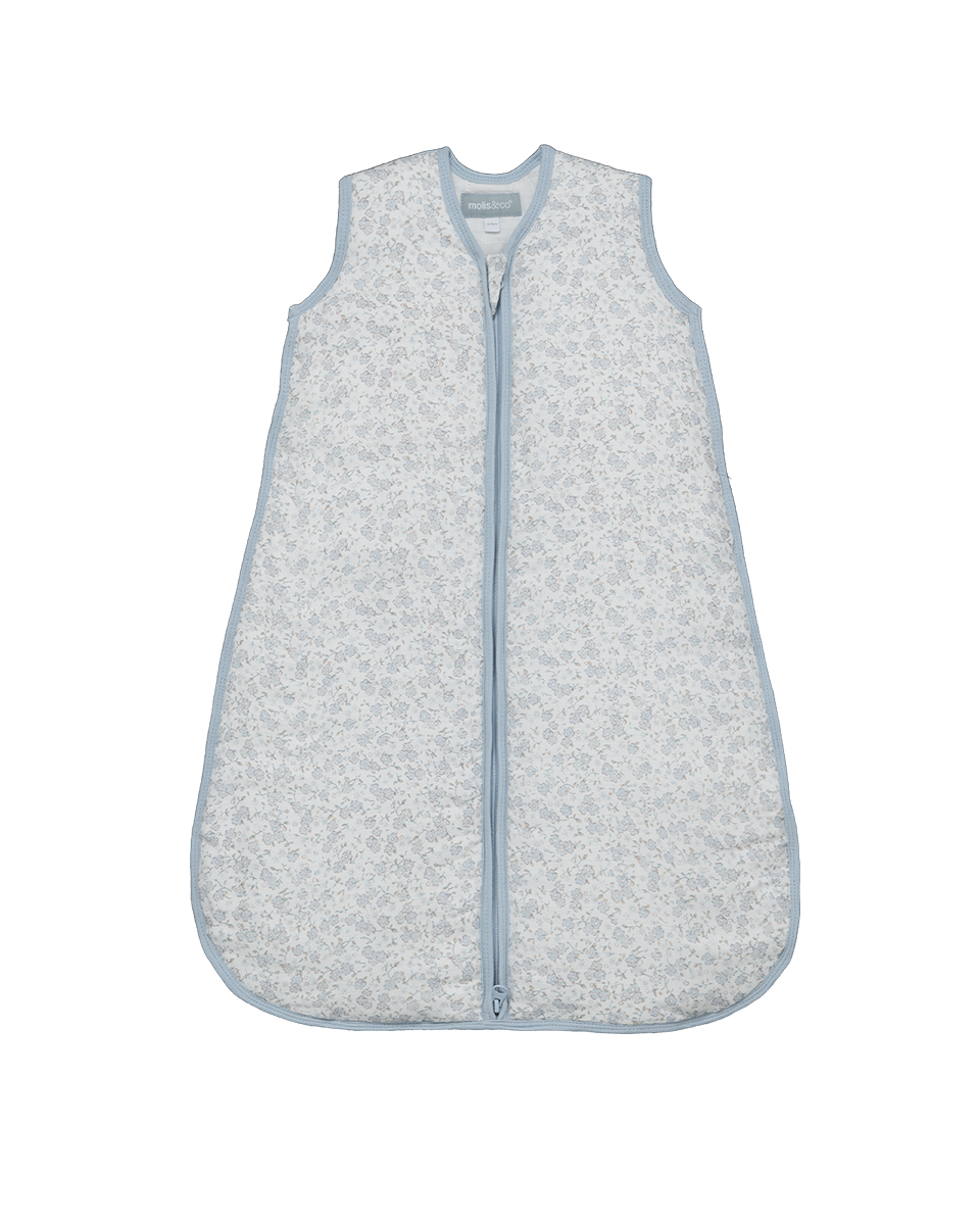 MolisandCo saco de dormir sem pés TOG 2.5 Bamboo muslin - Blue Blossom