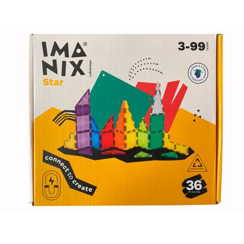 BRAINTOYS IMANIX Jogo blocos Magnético Classic 36 pçs