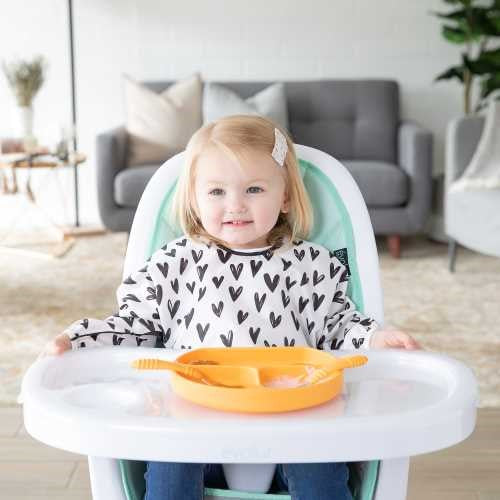 Bumkins Bib with Sleeves 6-24m Hearts 