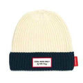 Gorro Hello Hossy Grandma Navy em malha canelada, bicolor creme e azul-marinho, com emblema "Cool Kids Only" em destaque.