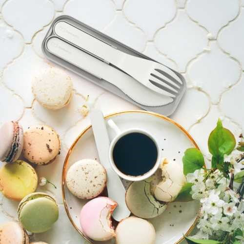 Monbento children's cutlery set White 3 pieces