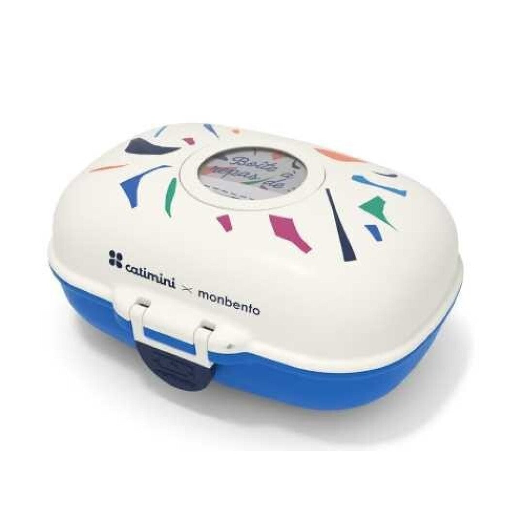 Monbento MBgram lancheira para snacks pequena Blue Terrazo