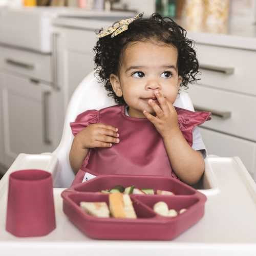 Tiny Twinkle Sleeveless Bib Set of 3 - Pink, Burgundy, and Orange