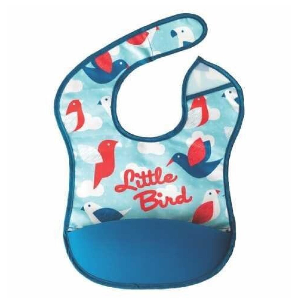 Tiny Twinkle Babete impermeável com bolso em silicone little Bird 6-24m