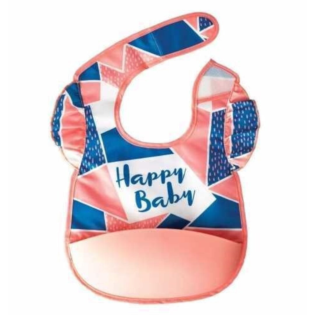Tiny Twinkle Babete impermeável com bolso em silicone Happy Baby 6-24m