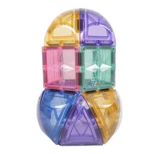 Clever Clixx Magnetic Block Set Curved Pastel 34 Pieces
