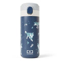Garrafa térmica Monbento MB Pop de 360 ml com padrão Wolf e tampa de bico com botão de segurança