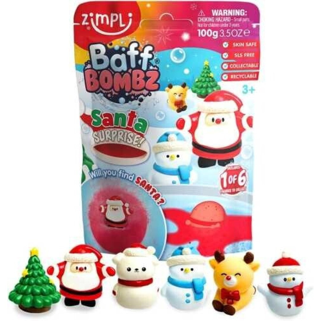 ZIMPLIKIDS Bomba de banho surpresa Pai Natal