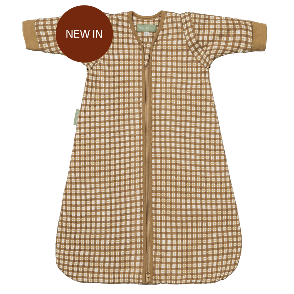 MolisandCo saco de dormir sem pés e com mangas TOG 1.0 Brown Checks
