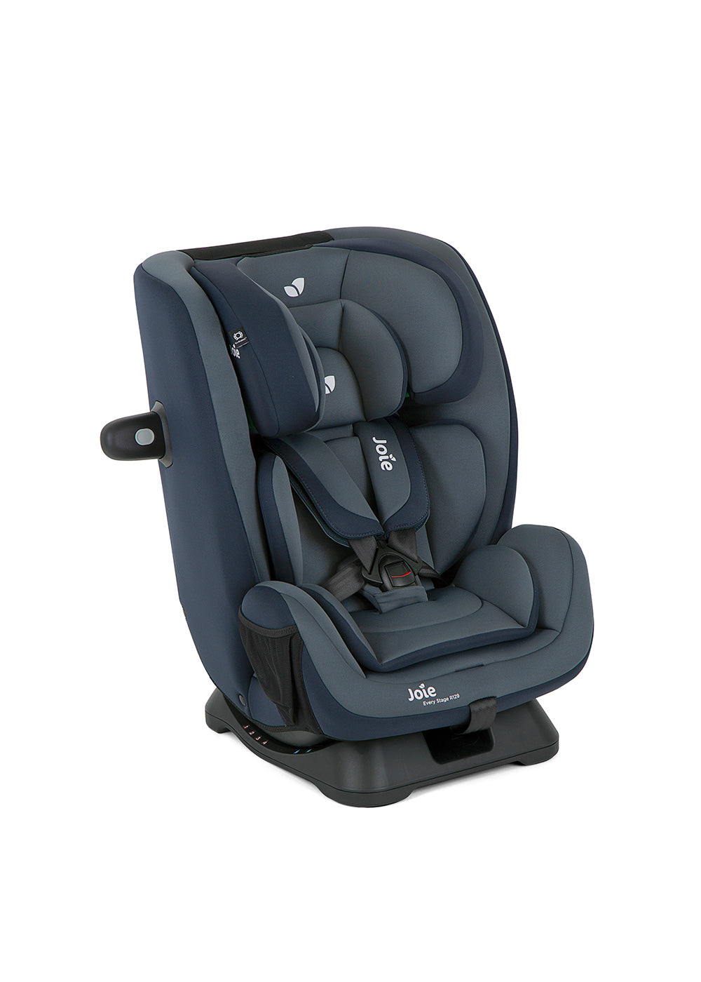 Cadeira auto EveryStage R129 em azul escuro, vista frontal.