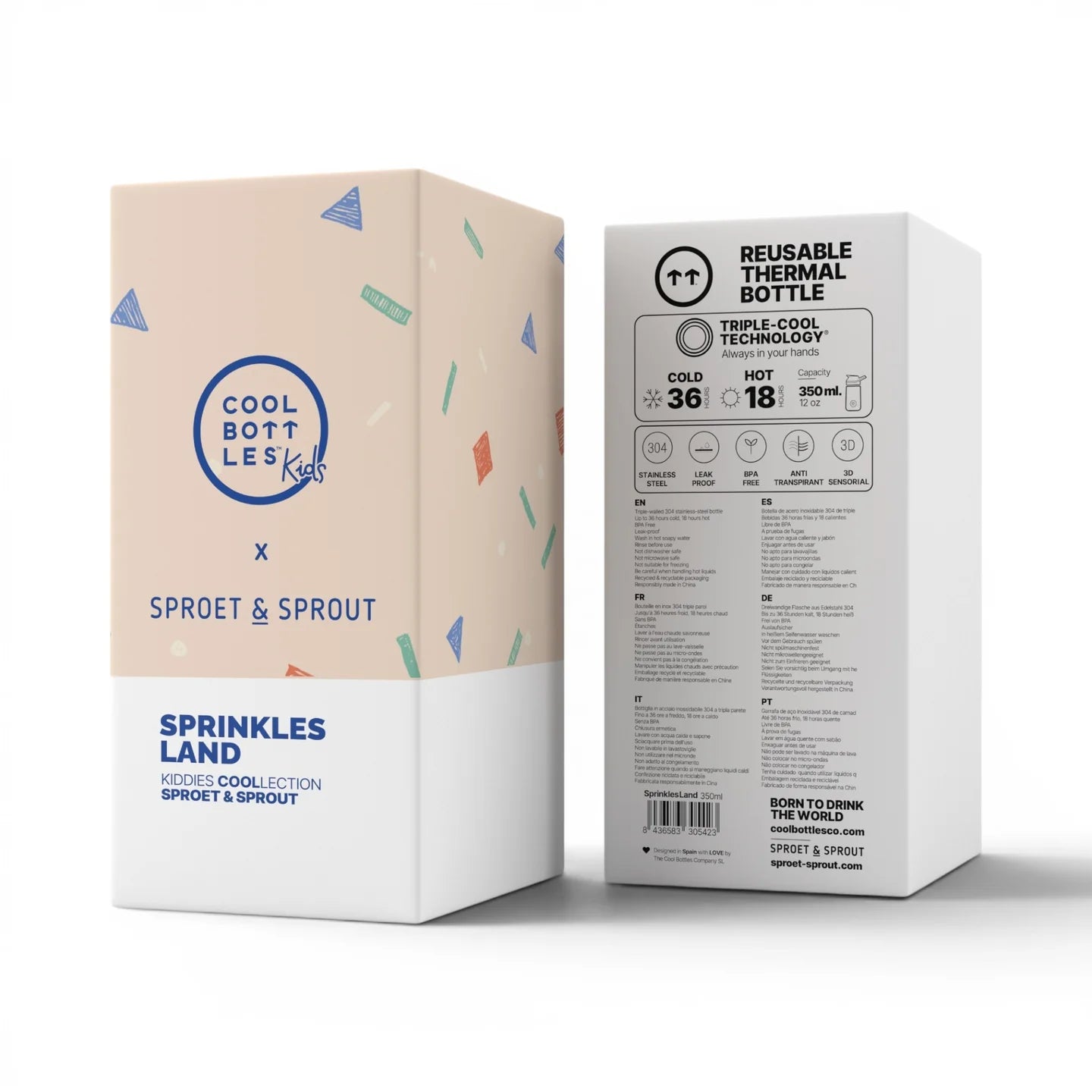 Botella Térmica Cool Bottles - Sprinkles Land 350ml