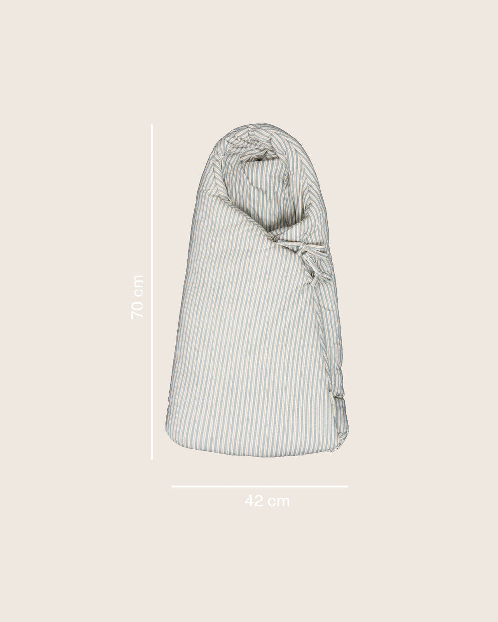 Saco para alcofa de inverno MolisandCo no padrão Blue Stripes, para carrinho de passeio