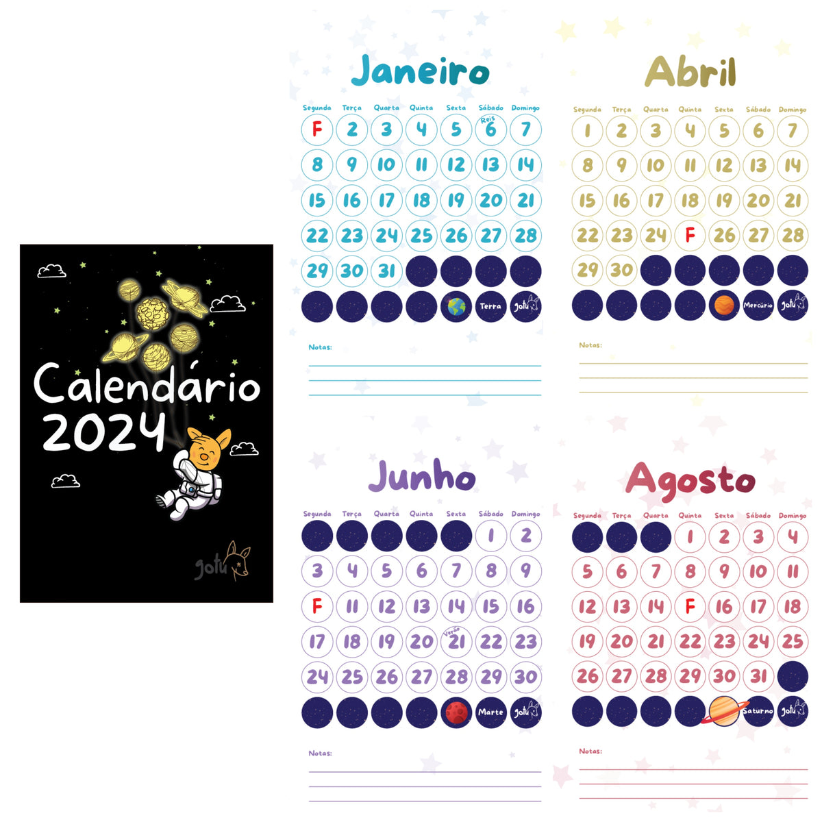 Ebook - Calendário Mensal Infantil