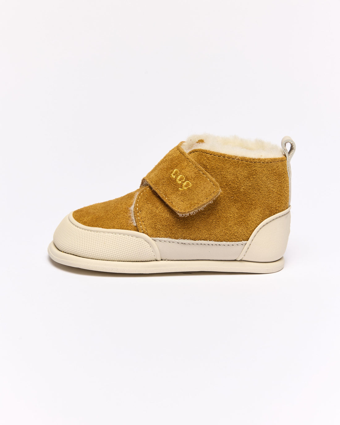 Coucouçava Barefoot Boot with Mustard Yellow Fur