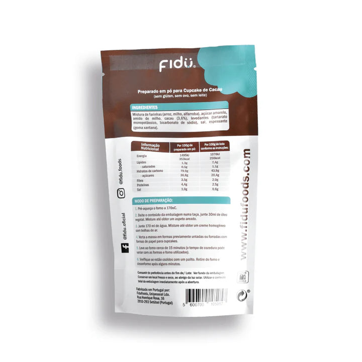 Fidu Cupcake Cacao Sin Gluten Preparado 250g