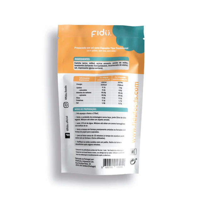 Fidu Preparado para Cupcake Tradicional s/ gluten 250gr